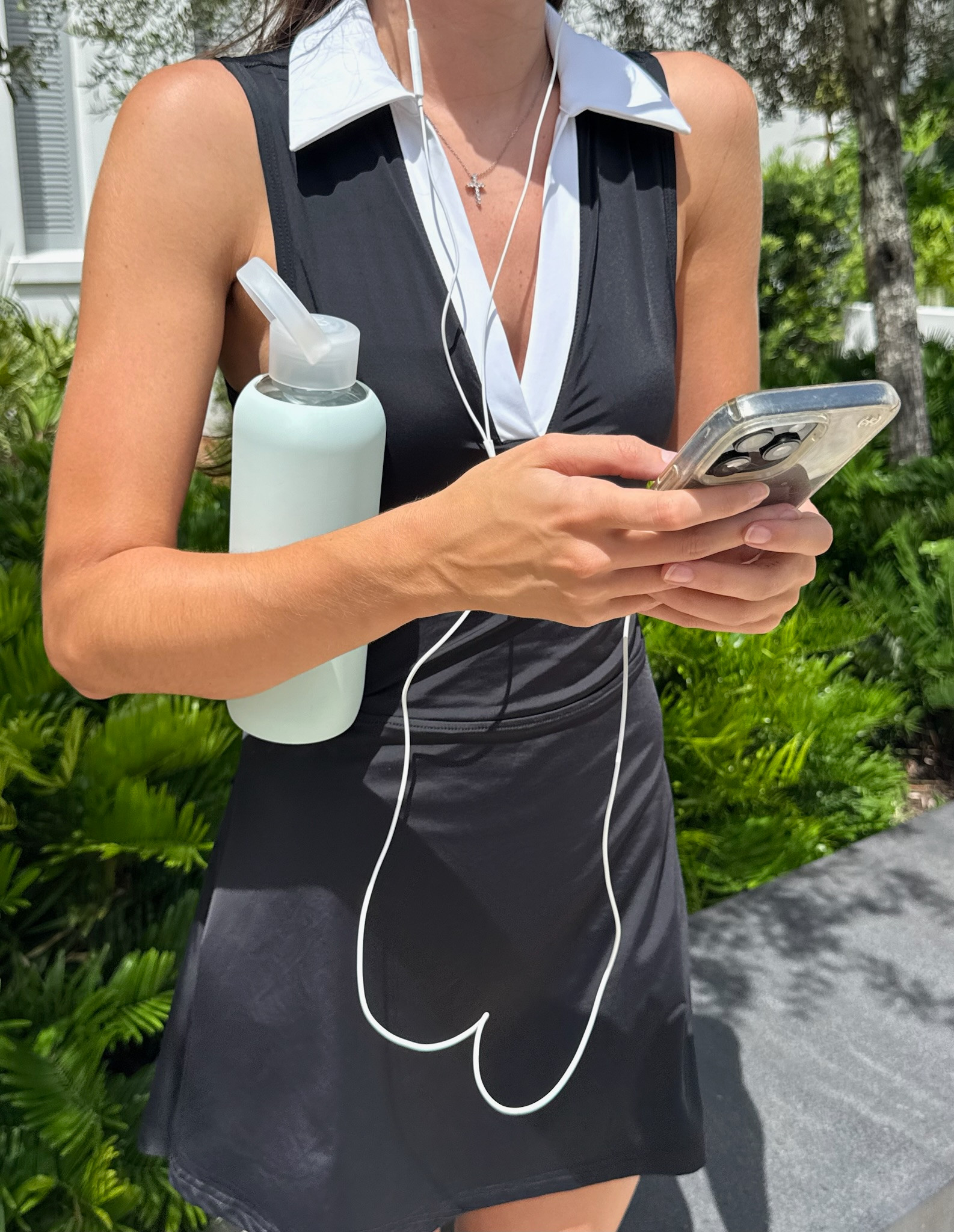 The perfect little black active dress 🖤 The crisp white collar makes it feel so polished while still being comfortable enough for a walk, workout, or running around all day. Linking the full look!
 

 #LTKootd #LTKselfcare #LTKActive