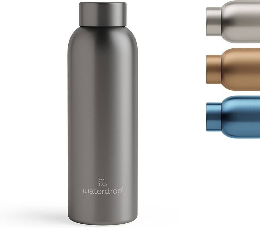 waterdrop® Steel Bottle 600ml isolierte Trinkflasche auslaufsicher | Thermosflasche 24h kalt, 12... | Amazon (DE)