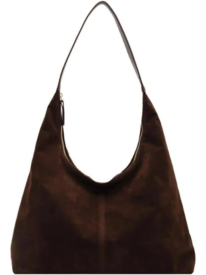 Lohol Trendy Suede Crescent Shoulder Bag Women Tote Bag Satchels Crossbody Purse Top-handle Trave... | Walmart (US)