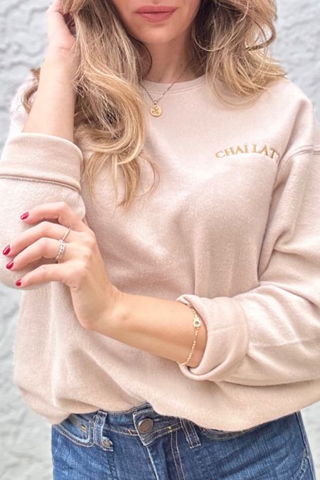 Soft Chai Latte Sweatshirt | mom outfit | casual style | cute sweatshirt

#LTKunder50 #LTKSeasonal #LTKstyletip