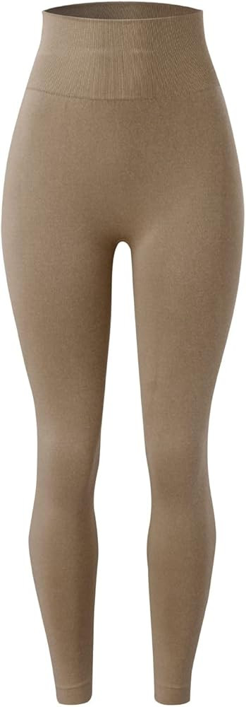 Workout Leggings Women's High Waist Butt-Lifting Stretch Slim Yoga Pants Solid Casual Sports Runn... | Amazon (US)