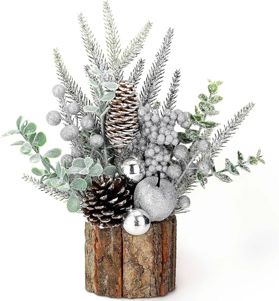 Small Christmas Tree Tabletop Artificial Mini Christmas Tree Decorations with Holiday Ornaments R... | Amazon (US)