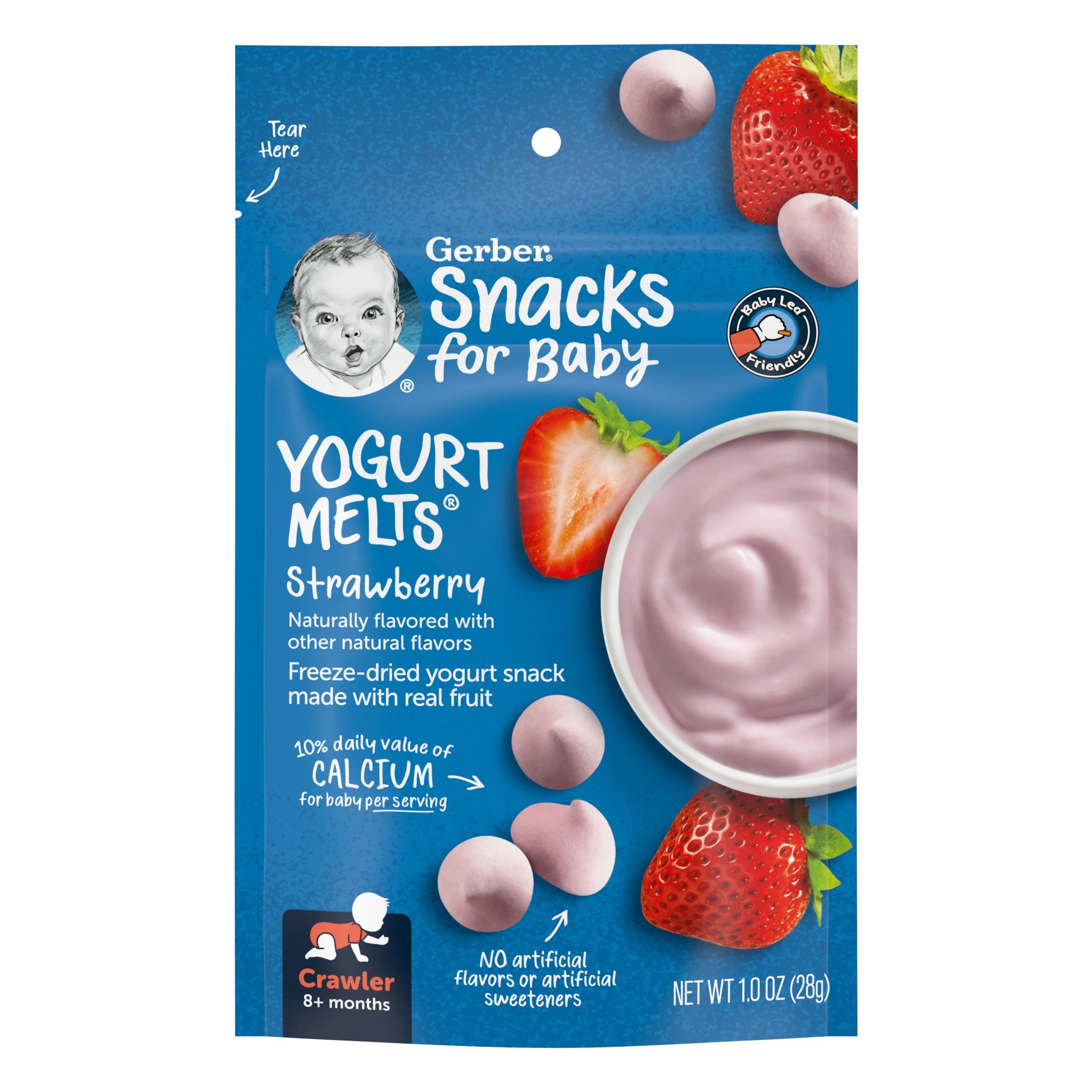 Gerber Baby Snacks, Yogurt Melts, Strawberry, Clean Label Project, 1 Oz | Walmart (US)