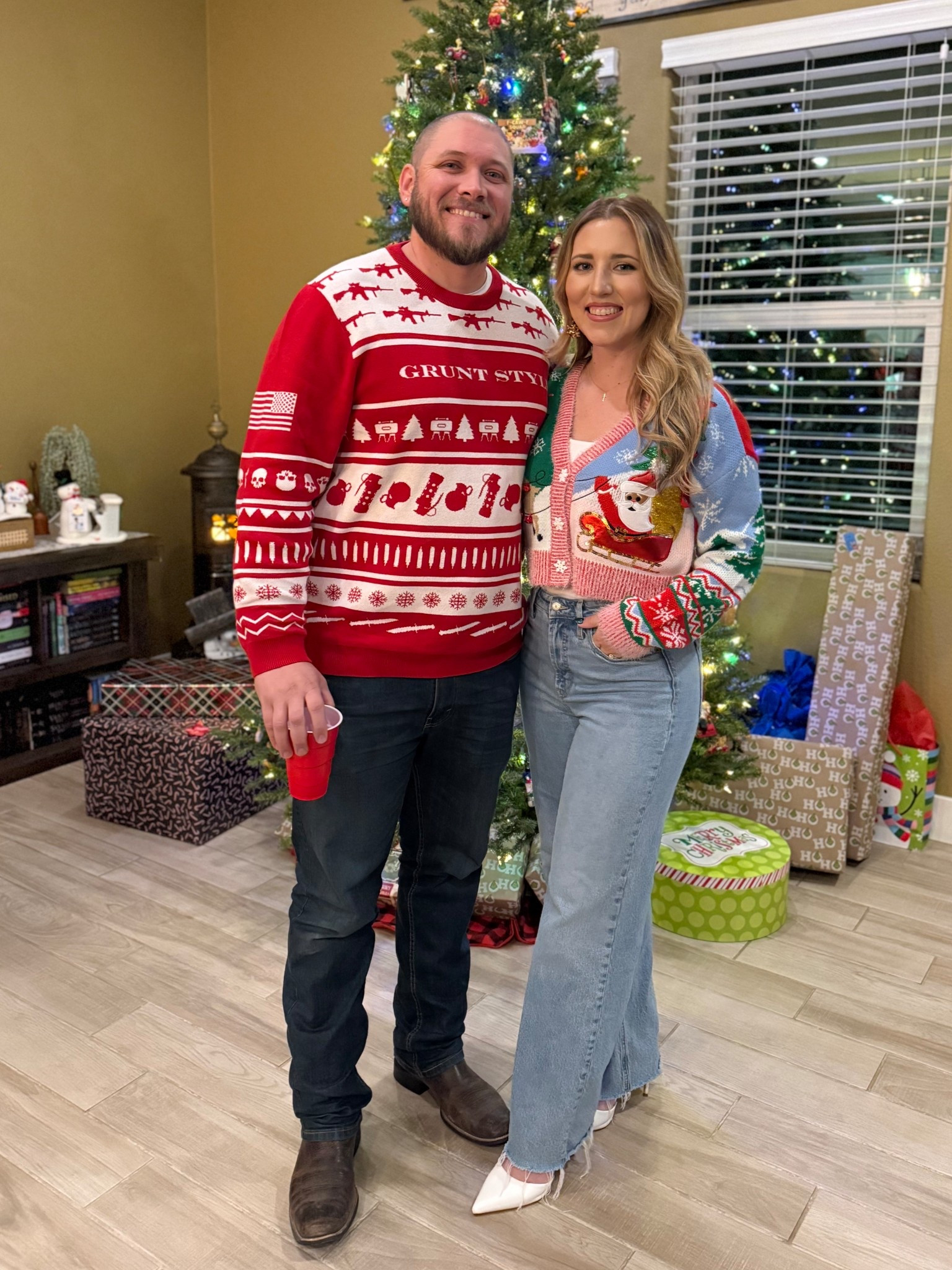 Holiday nights, ugly sweaters, and my forever date 🥰🤍🎄

#UglySweaterSeason
#HolidayOutfits
#CouplesStyle
#HolidayDateNight
#MensHolidayStyle
#MensOutfits
#WomensHolidayStyle
#AffordableStyle

#LTKHoliday #LTKMens #LTKFindsUnder50