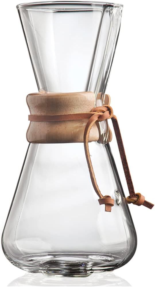 Amazon.com: Chemex Pour-Over Glass Coffeemaker - Classic Series - 3-Cup - Exclusive Packaging : E... | Amazon (US)