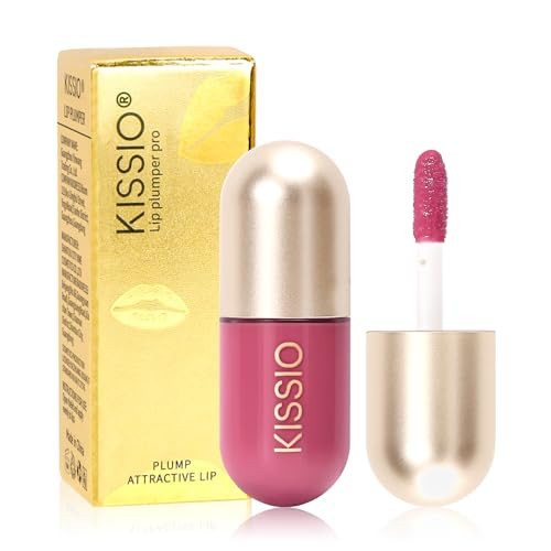 KISSIO Lip Plumper,Color Lip Plumper Gloss,Lip Enhancer,Plant Extracts Plumping Lip Serum,Moisturizing Lip Gloss for Fuller Lips and Hydrated Beauty Lips 5.5ml,04 Liqueur | Amazon (US)