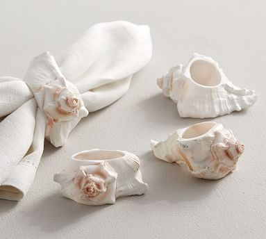 Conch Shell Napkin Rings, Set of 4 | Pottery Barn (US)