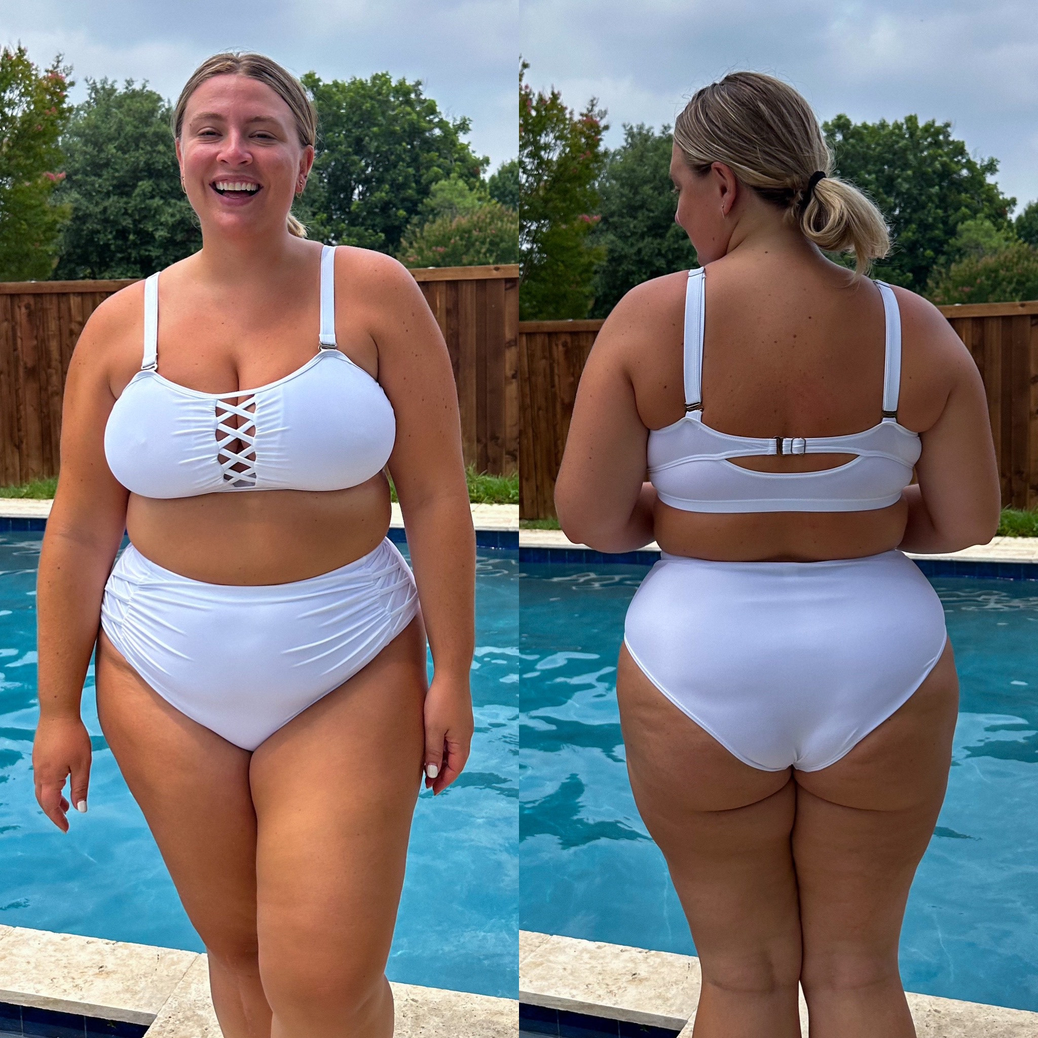 High waisted bikini XXL - white swimsuit - Amazon swimwear - Fourth of July swimsuit idea - bride swim #swimsuit #white #bikini  

#LTKunder50 #LTKcurves #LTKswim