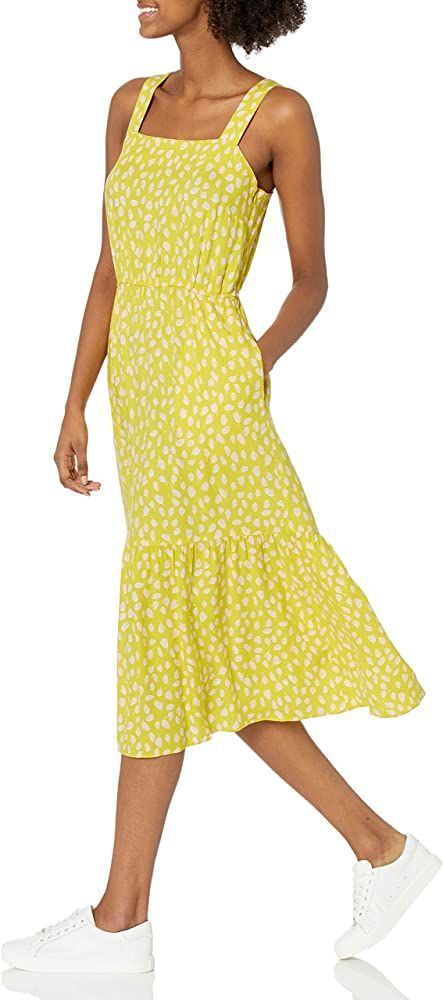 Amazon Essentials Women's Fluid Twill Tiered Midi Summer Dress | Amazon (US)