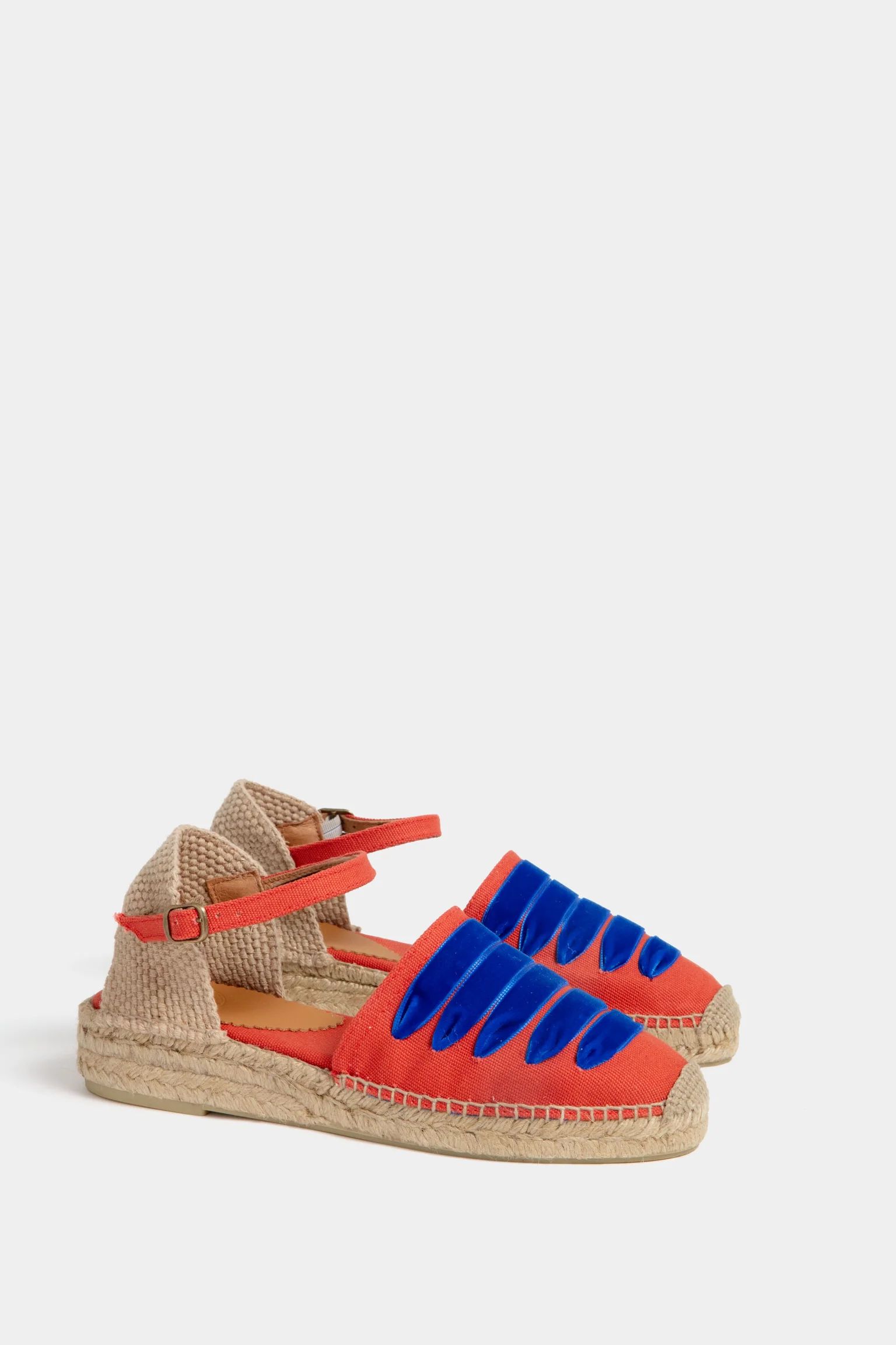 Orange and Blue Low Mary Jane Dali Espadrilles | Tuckernuck (US)