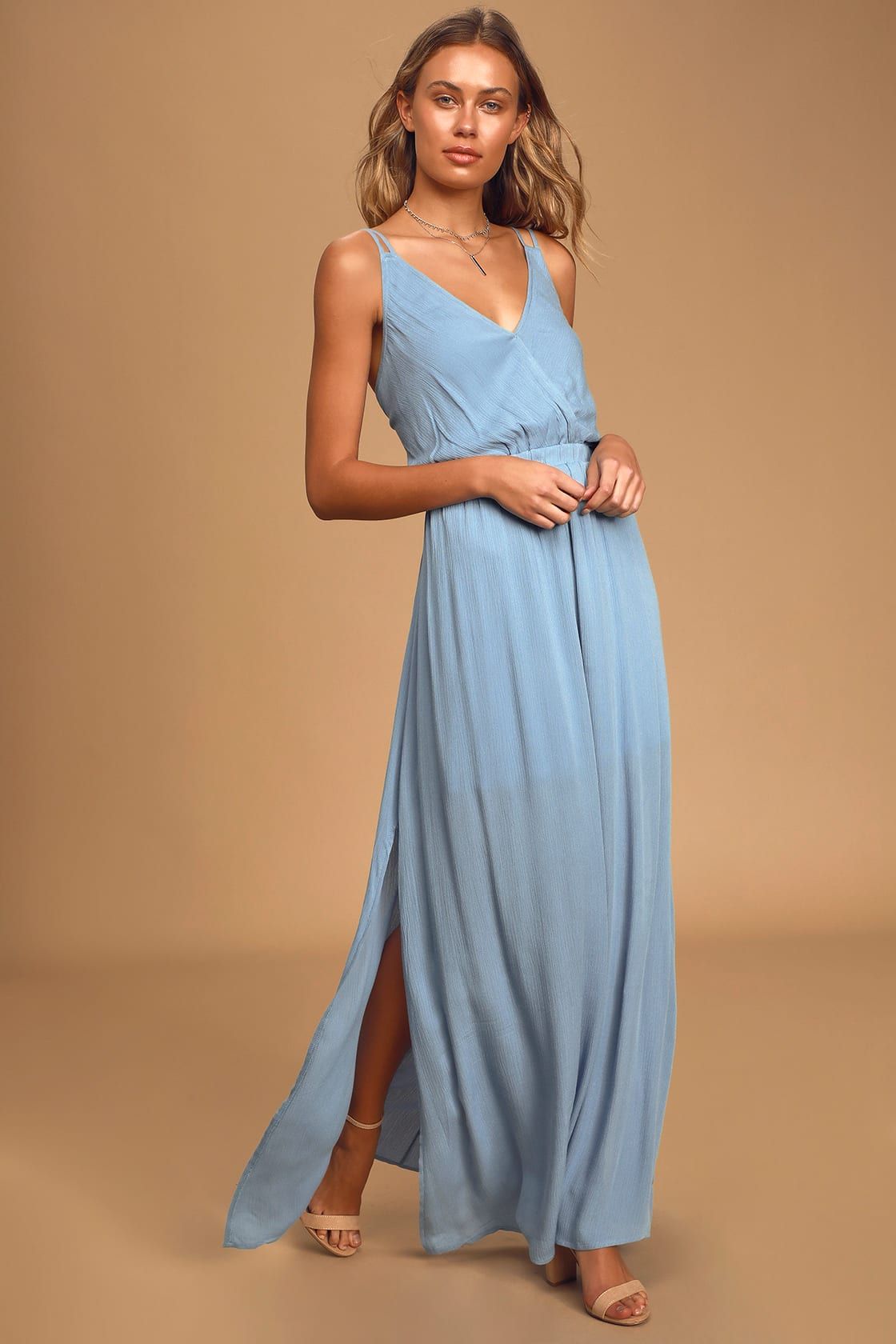 Lost in Paradise Slate Blue Maxi Dress | Lulus (US)