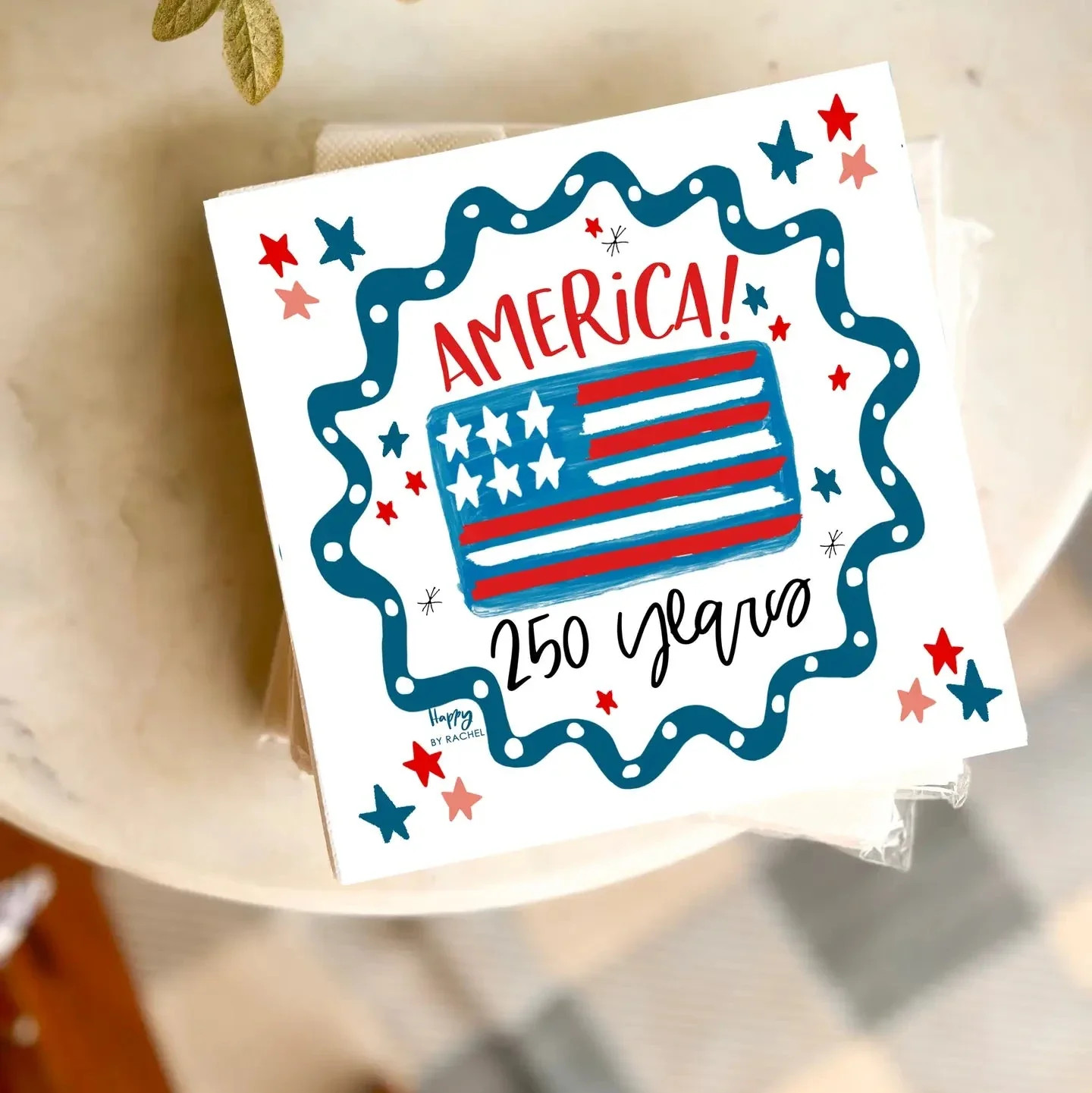 America 250 Cocktail Napkins | The Horseshoe Crab