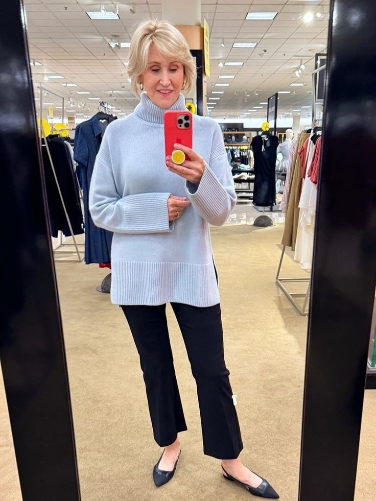 Cozy meets chic 🤍🖤
Tried on this turtleneck tunic with oversized sleeves at the Nordstrom Anniversary Sale and it’s giving all the elevated casual vibes. Paired with cropped flare pants for a fresh, modern silhouette—perfect for cooler days ahead! 

#NordstromAnniversarySale #Over40Style #SweaterWeather #ChicAndCozy #FallStylePreview 

#LTKOver40 #LTKSaleAlert #LTKSeasonal