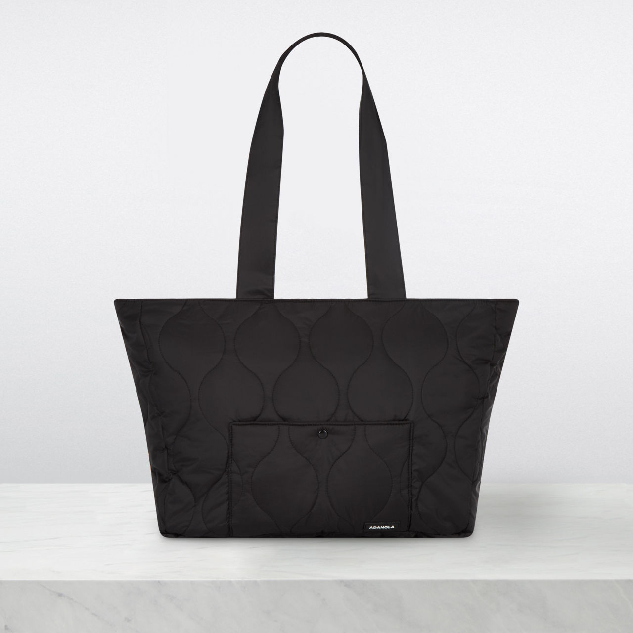 ADANOLA The Sustainable Edit Quilted Nylon Tote Bag - Black | Brown Thomas (IE)