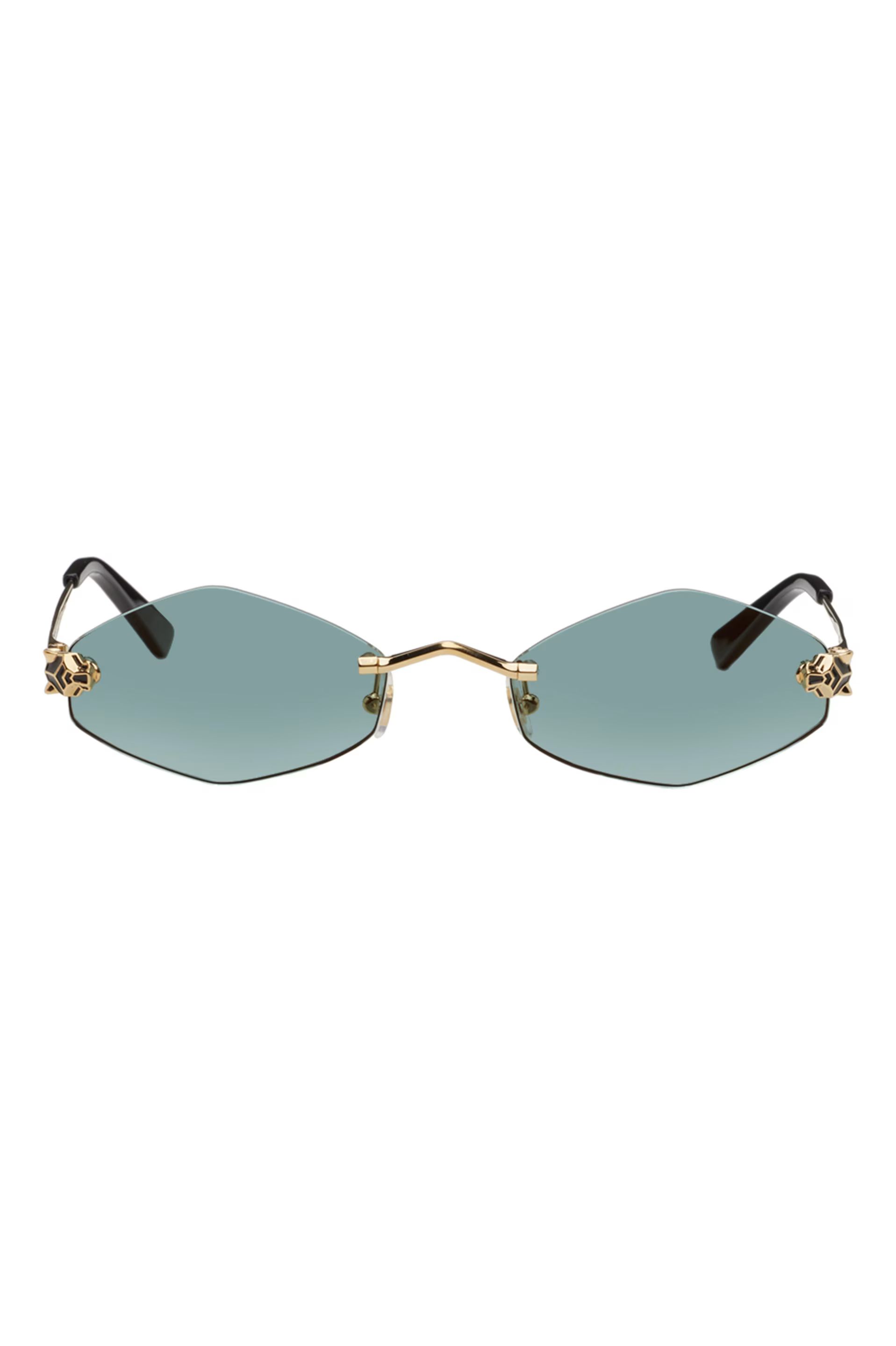 Gold 'Panthère de Cartier' Sunglasses | SSENSE