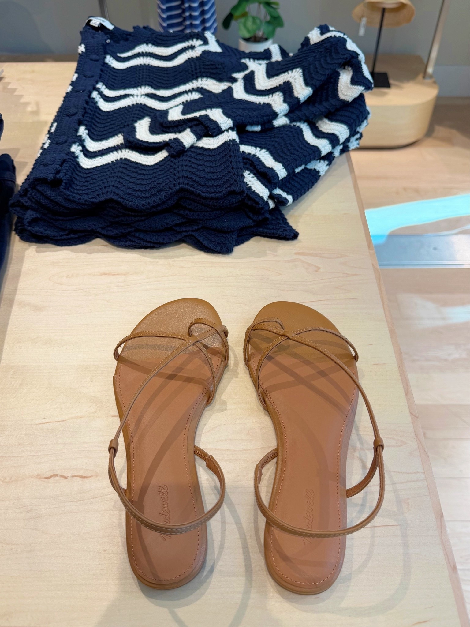 Popped into Madewell this past weekend and came home with these pretty strappy leather sandals in ivory. Love the comfortable padded footbed and asymmetrical strappy design. Available in 4 colors. This navy and white cardigan sweater is also so pretty and such a great weight as a spring and summer sweater. It will look so pretty with white jeans, pants or shorts and also really pretty over a dress. Pair it with something red and you’ll be all set with a really cute Memorial Day outfit!

#LTKxMadewell #LTKOver40 #LTKSeasonal