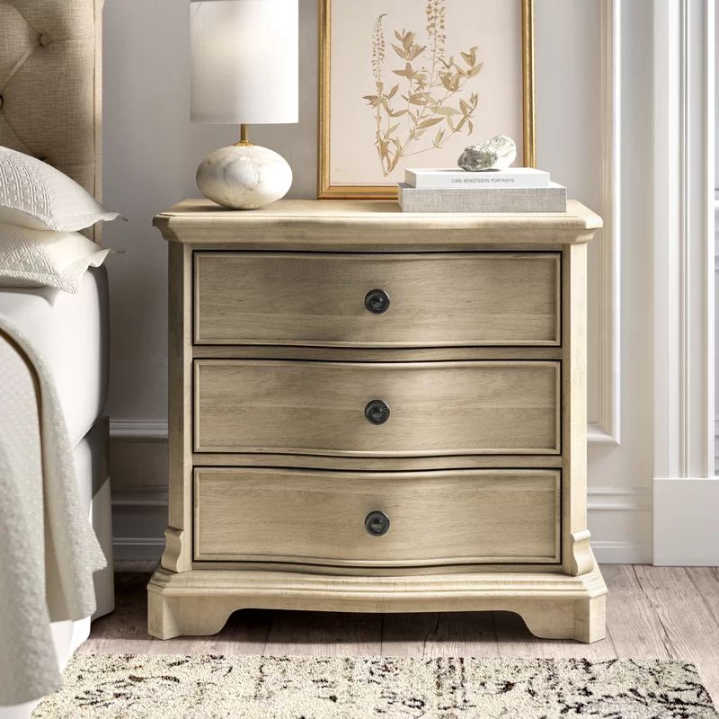 Troutt 29.75'' Tall 3 - Drawer Bachelor's Chest in Sun Drenched Acasia | Wayfair North America