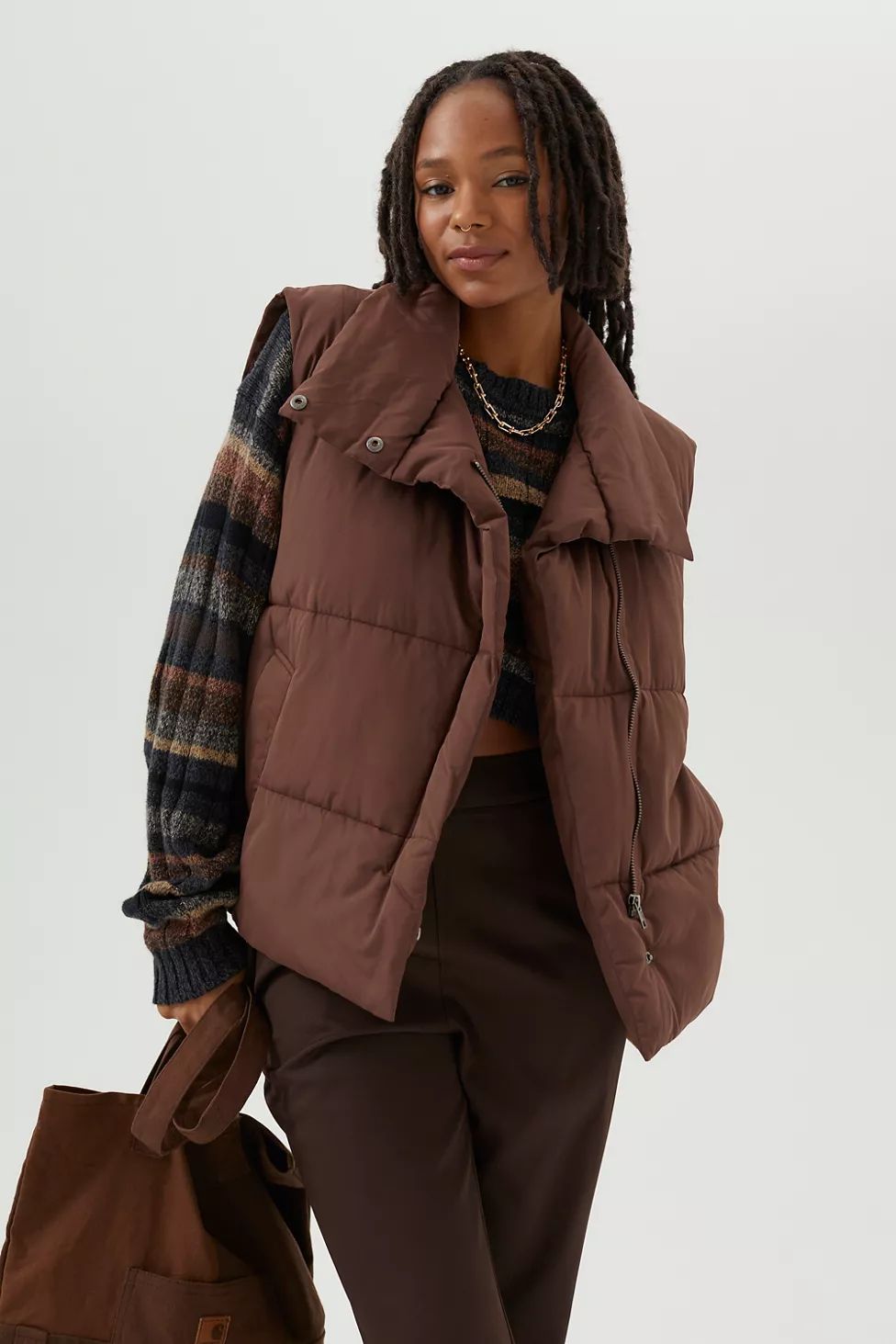 UO Corrine Snap Puffer Vest | Urban Outfitters (US and RoW)