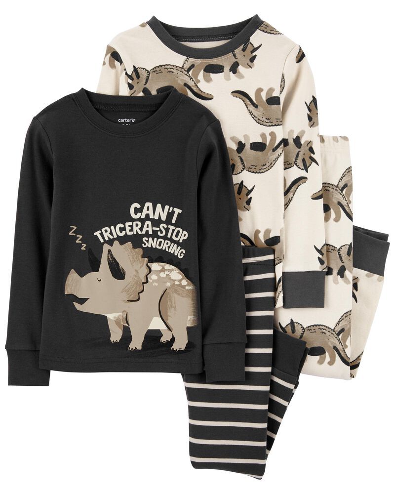 4-Piece Dinosaur 100% Snug Fit Cotton PJs | Carter's
