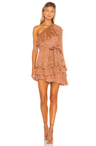 ROCOCO SAND Aine One Shoulder Dress in Tan from Revolve.com | Revolve Clothing (Global)