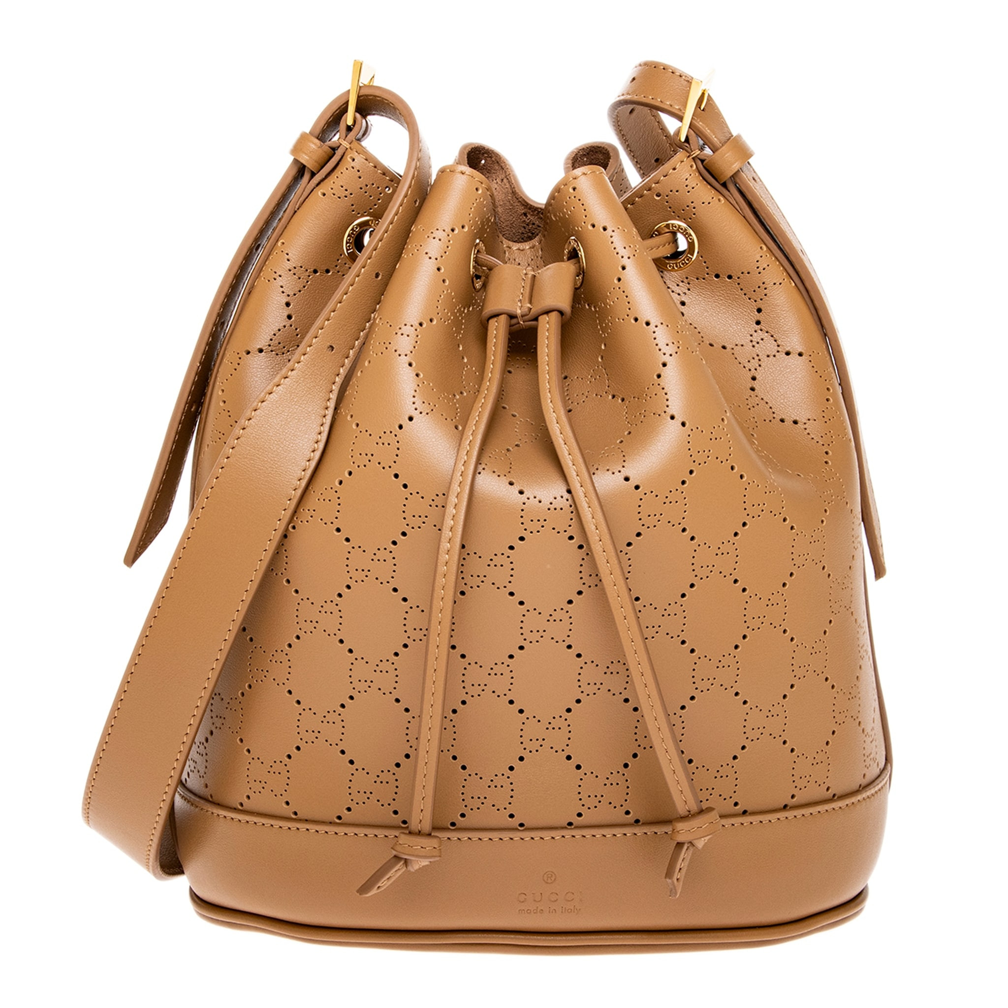 Gucci Venice Small Bucket Bag - Dark Beige | Overstock