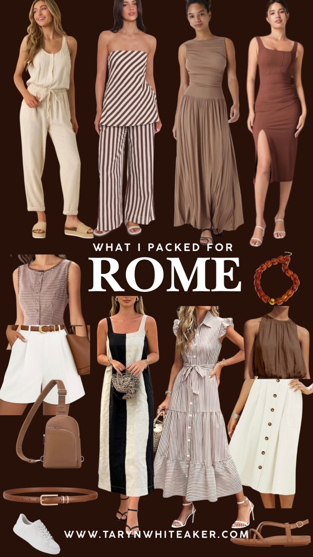 Everything I packed for Rome! Lots of linen, neutrals and airy dresses!

#LTKTravel #LTKSeasonal #LTKOver40