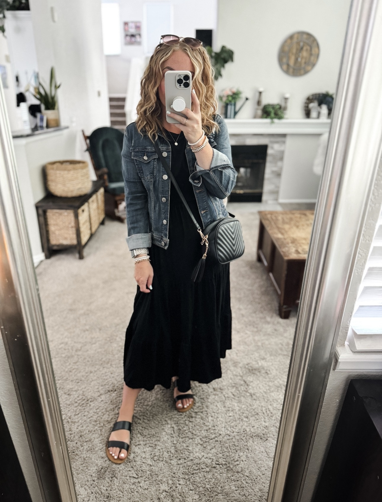 Black maxi dress with a denim jacket, black crossbody bag, and black sandals (went up half a size)






Amazon outfits every outfit inspo, outfit ideas, casual outfits amazon, amazon outfits every day, spring outfits 2026, summer outfits, casual workwear, summer dress, maxi dresses, 

#LTKPetite #LTKootd #LTKSaleAlert