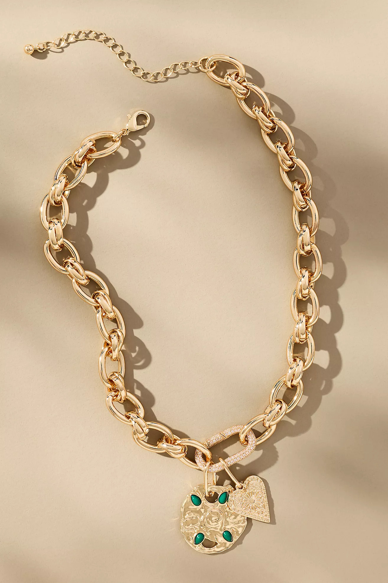 Chunky Charm Cluster Necklace | Anthropologie (US)