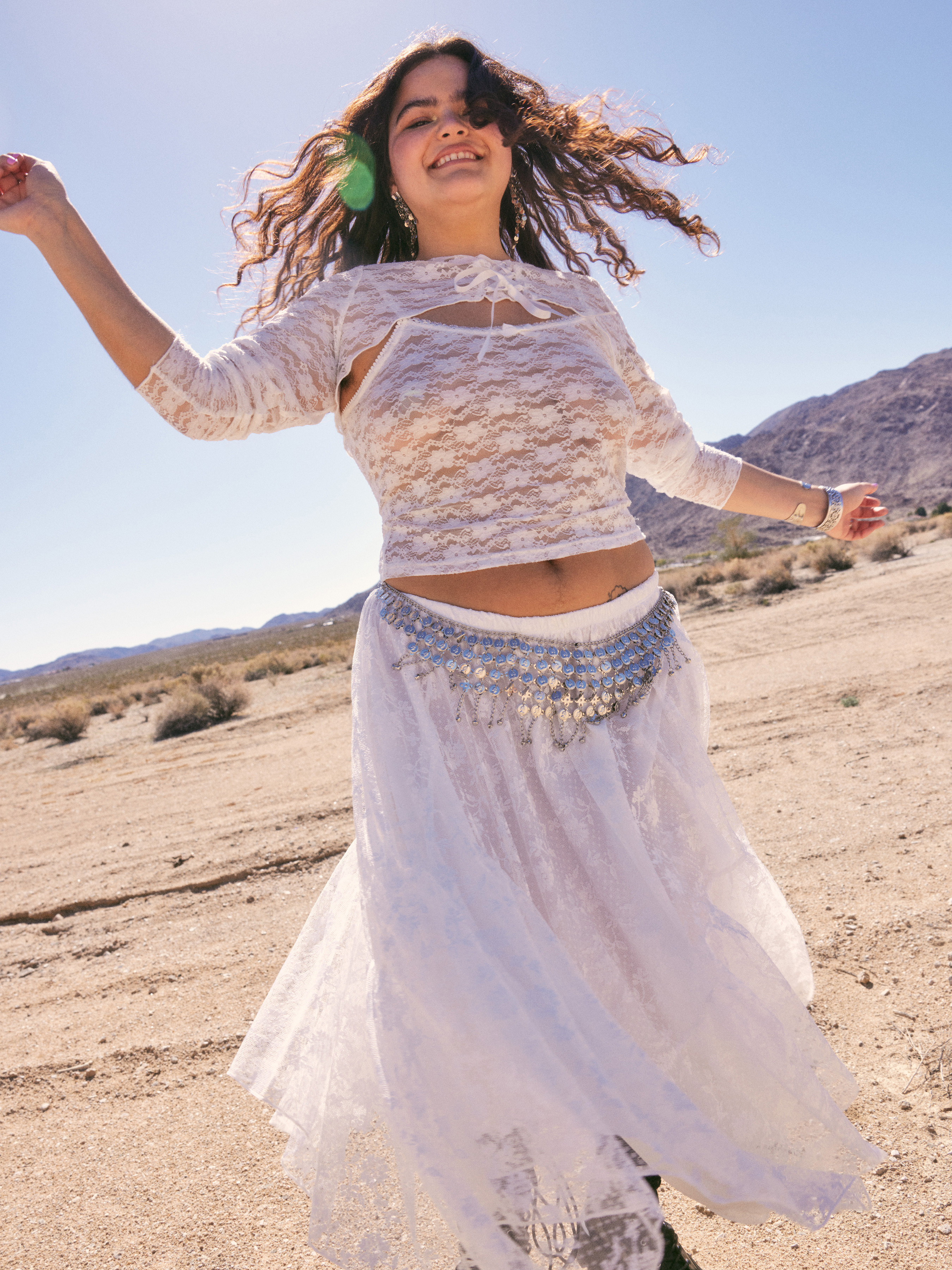 Long Skirts Lace Lace Mid Rise Asymmetrical Tulle Midi Skirt Curve & Plus For Daily Casual Music ... | Cider