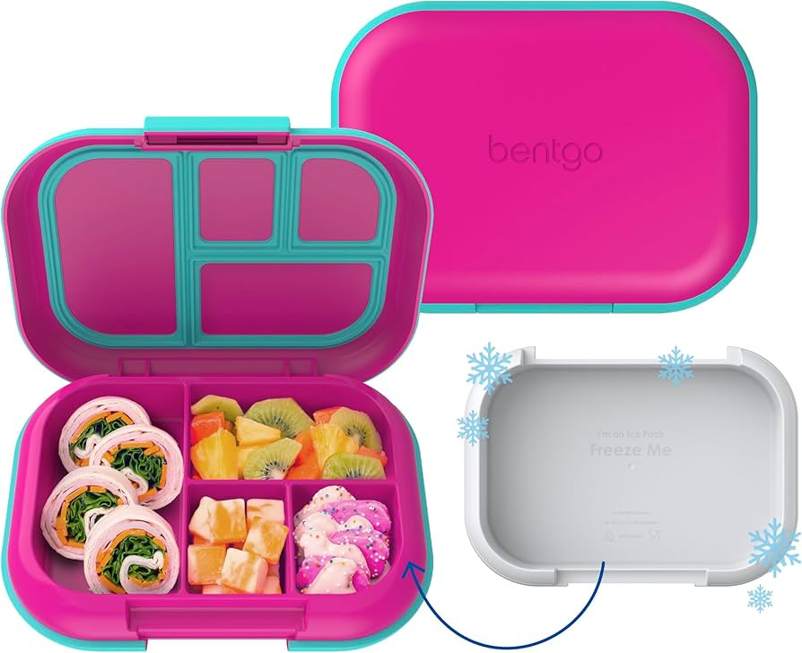 Bentgo Chill Kids Leak-Proof Lunch Box - 4-Compartment Bento Box with Built-In Ice Pack, 3.3 Cup ... | Amazon (US)
