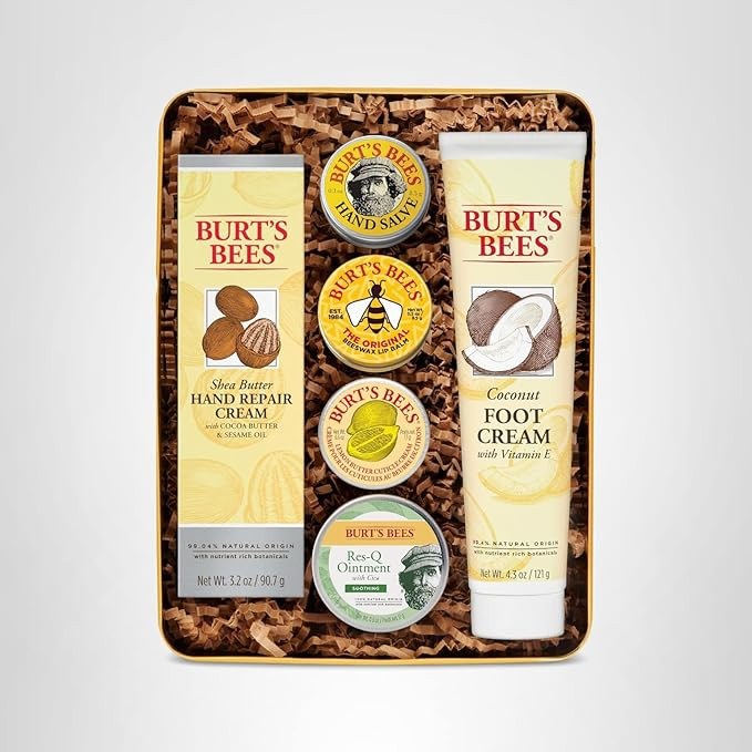 Burt's Bees Gifts Ideas - Classics Set, 6 Products in Giftable Tin – Cuticle Cream, Hand Salve,... | Amazon (US)