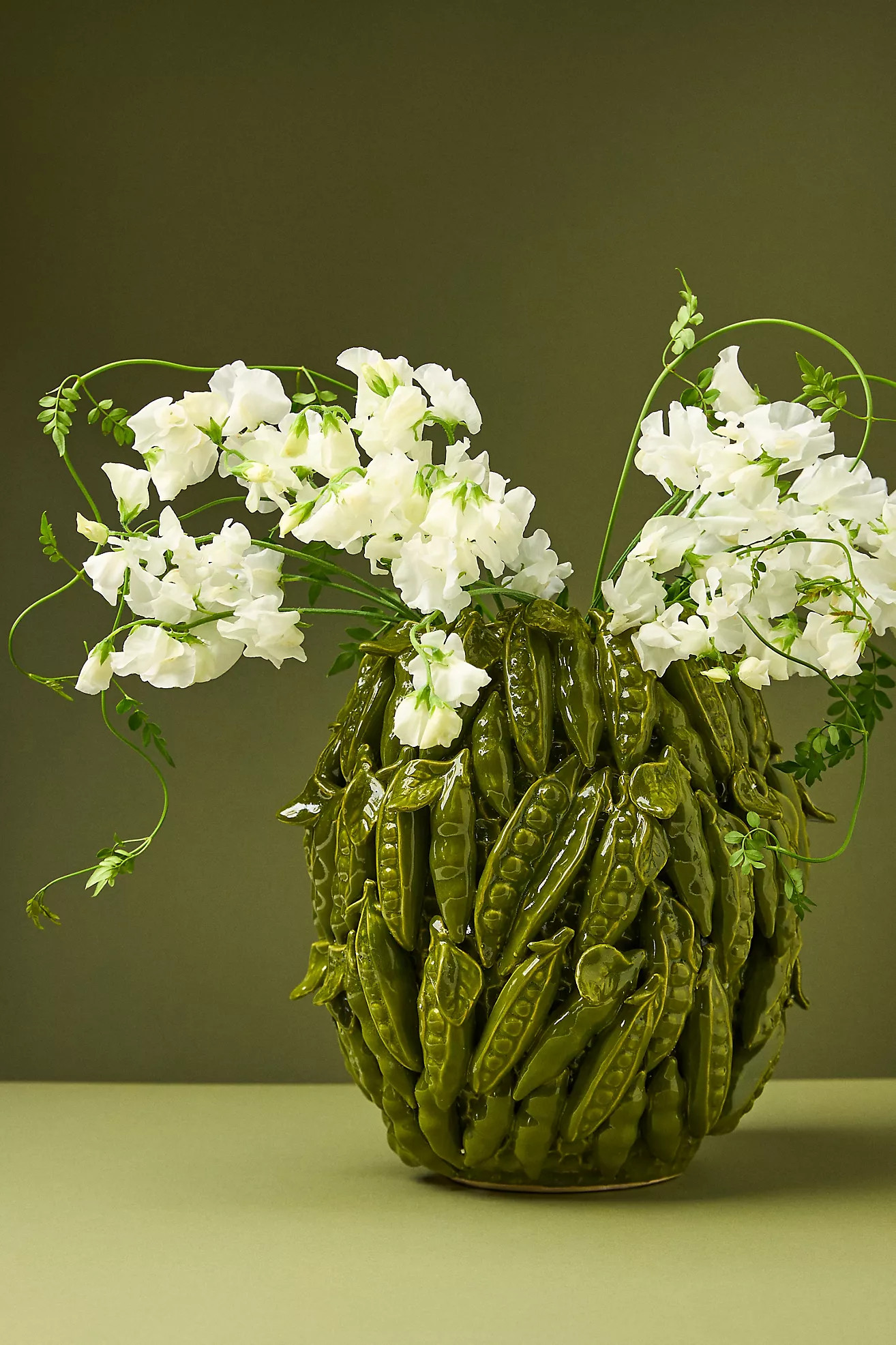 3D Pea Stoneware Vase | Anthropologie (US)