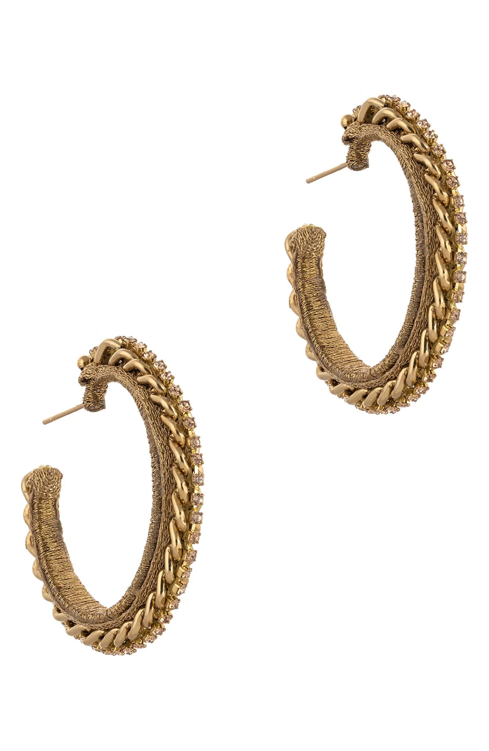 Elena Crystal Hoop Earrings | Nordstrom