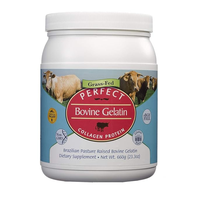 Perfect Supplements – Perfect Bovine Gelatin – 660 Grams – 100% Beef Gelatin Collagen Prote... | Amazon (US)