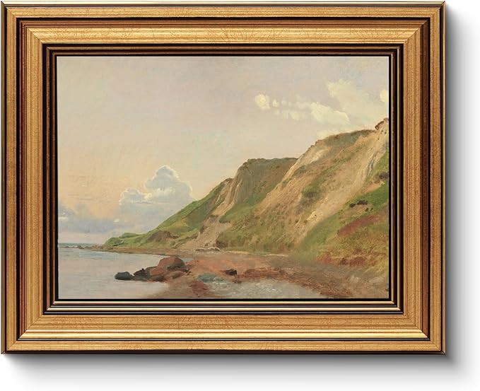 HUARCEY Gold Framed Vintage Wall Art for Living Room Canvas Coastal Wall Pictures Classic Landsca... | Amazon (US)