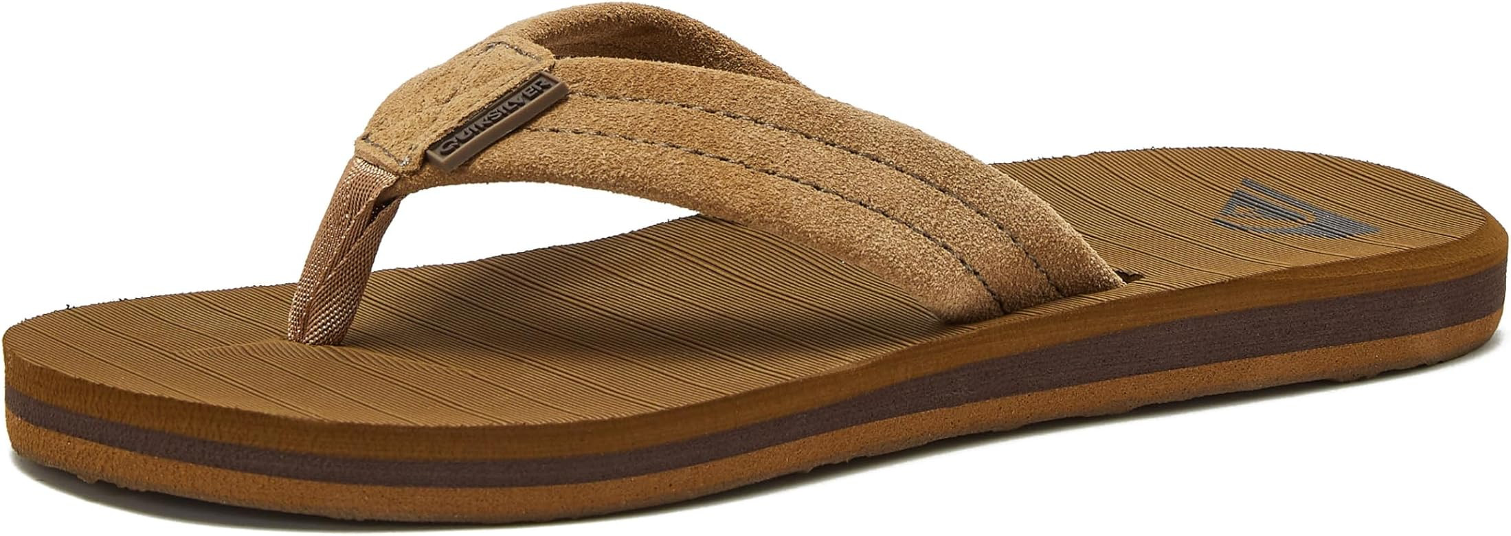 Quiksilver Boy's Carver Suede Fixed Strap Kids Flip Flop Youth Sandal | Amazon (US)
