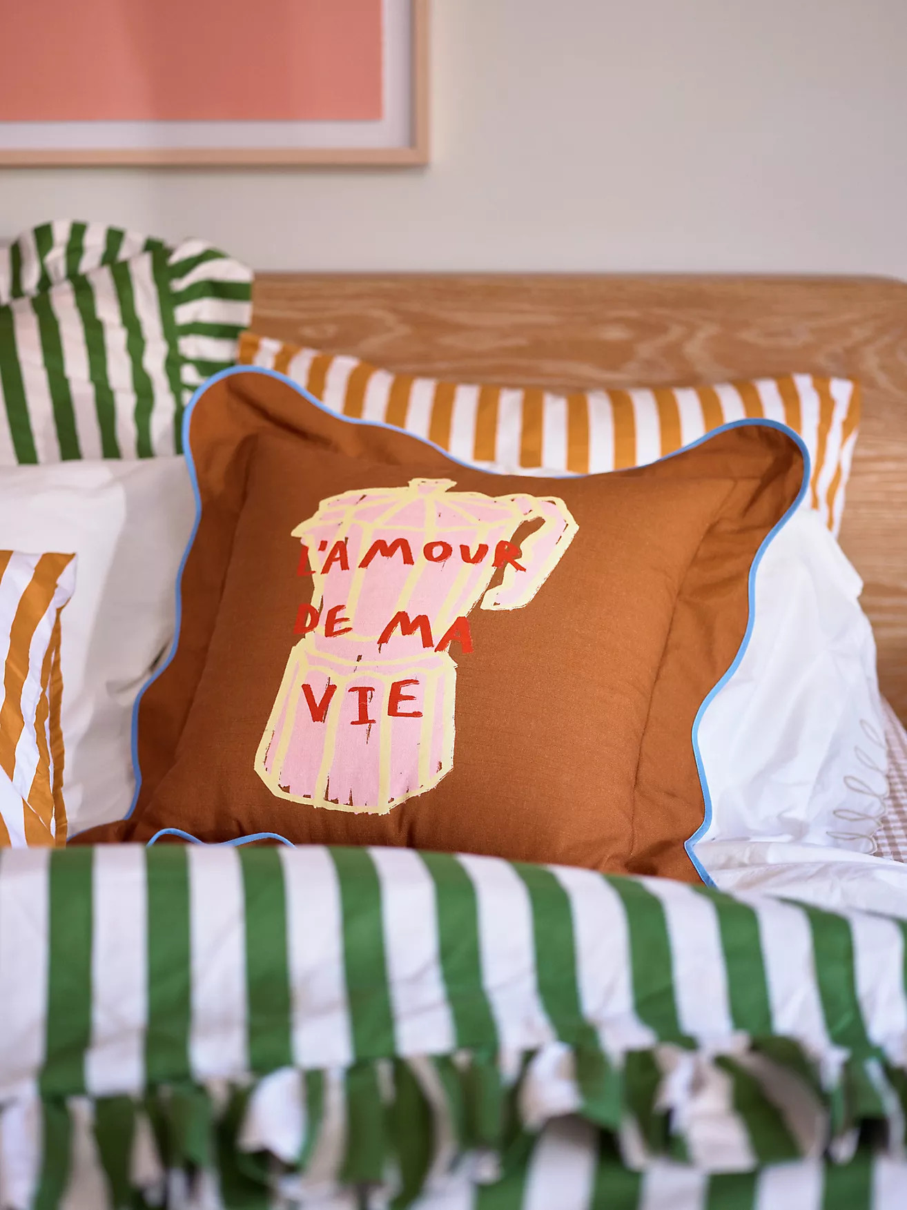 Jordan Nickson Cotton Printed Text Pillow | Anthropologie (US)