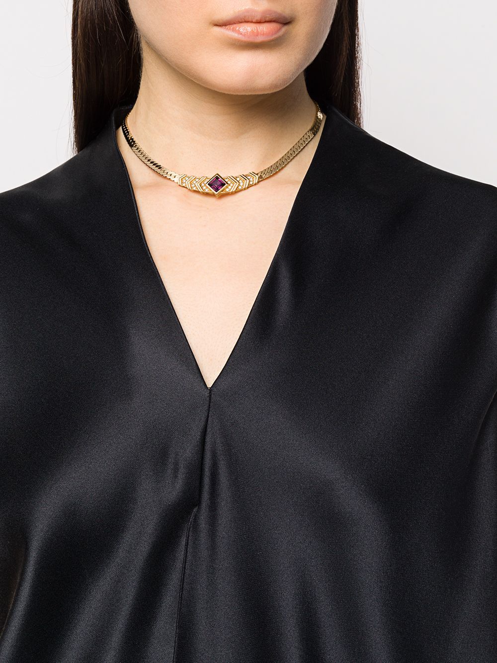 1980s embellished choker necklace | Farfetch (RoW)