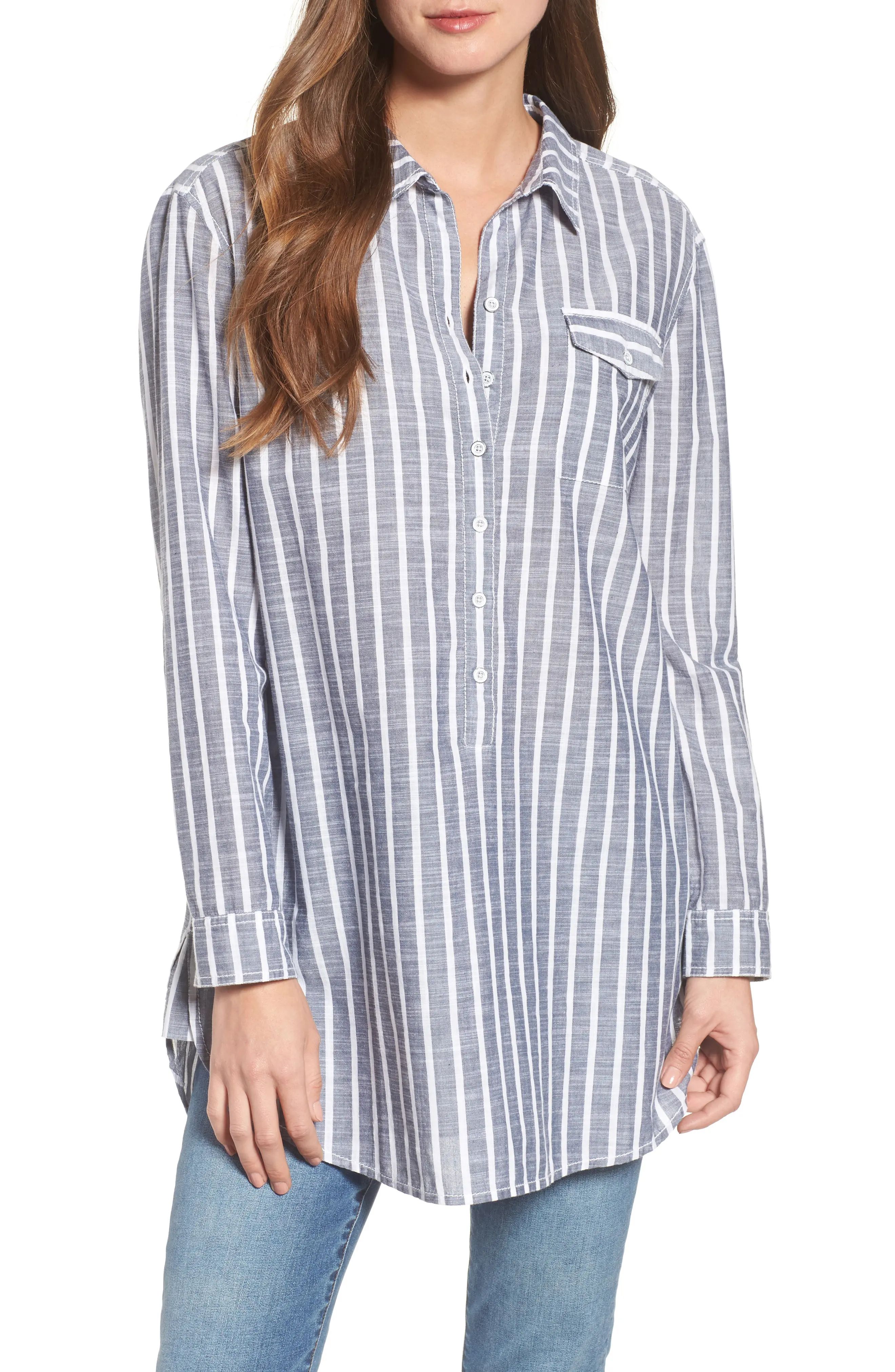 Tie-Back Woven Tunic | Nordstrom