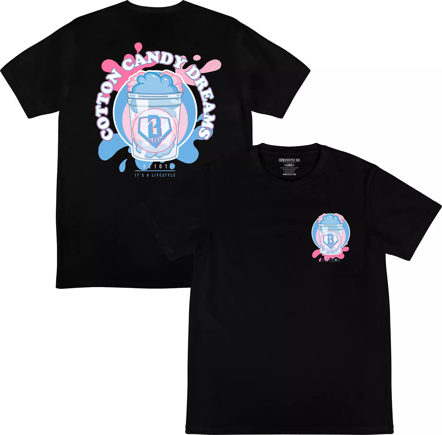 Baseball Lifestyle 101 Men's Cotton Candy Shirt, XL, Black | DICK'S Sporting Goods