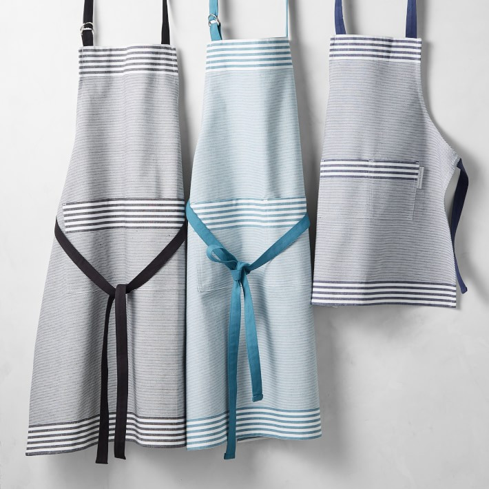 Williams Sonoma Bay Stripe Adult &amp; Kid Aprons | Williams-Sonoma
