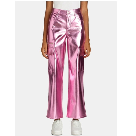 No Boundaries Walmart Metallic Cargo Pants in Pink or Silver | Poshmark