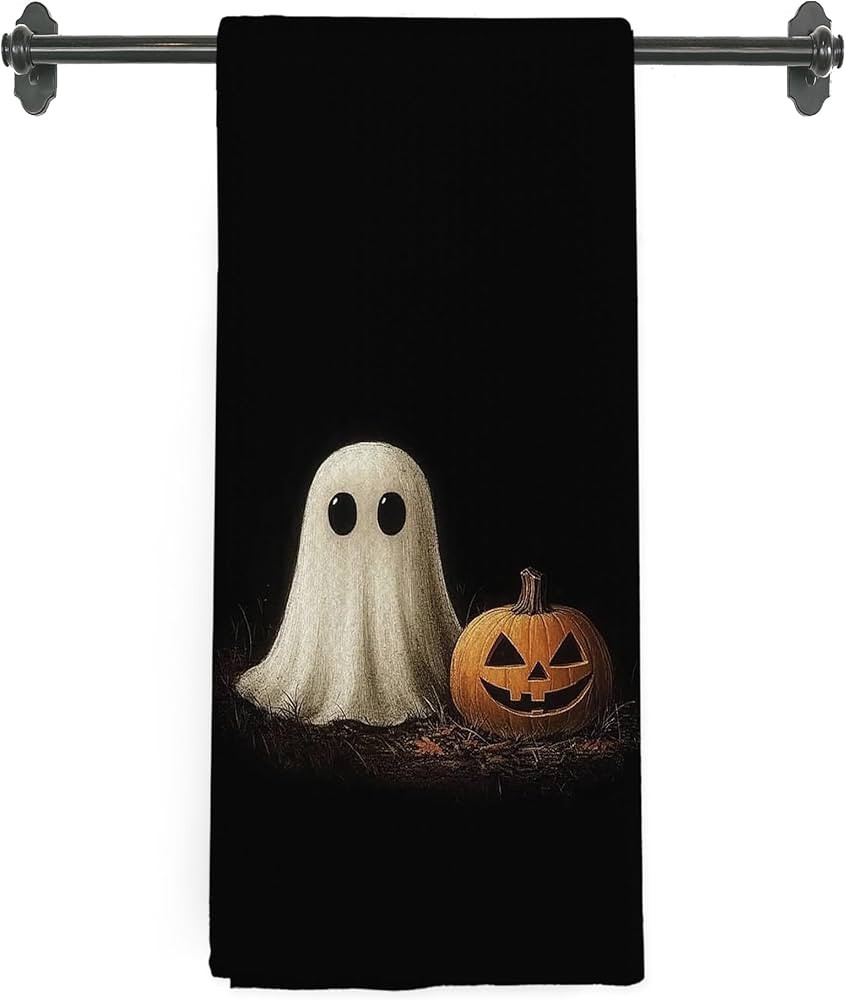 Halloween Ghost Kitchen Towels, Vintage Fall Ghost Hand Towels for Bathroom, Halloween Bathroom D... | Amazon (US)