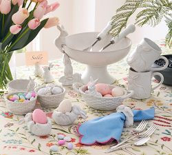 Rustic Bunny Stoneware Candy Bowl | Pottery Barn (US)