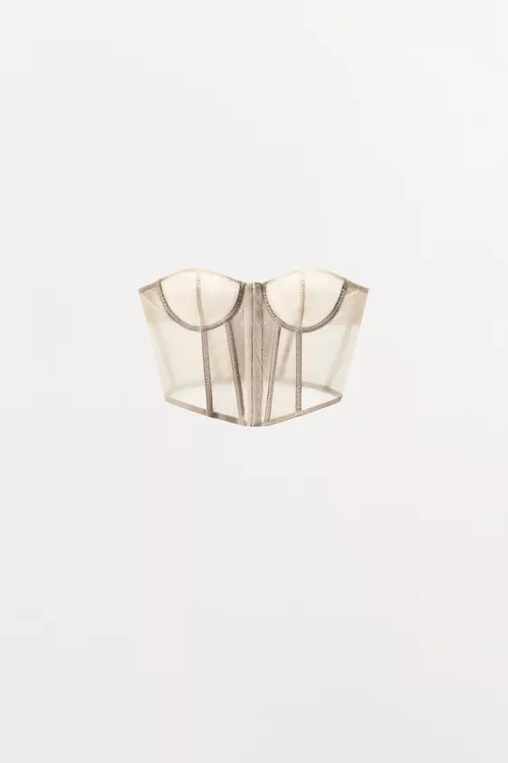 UNDERWIRE LACE-UP CORSET | Zara Canada