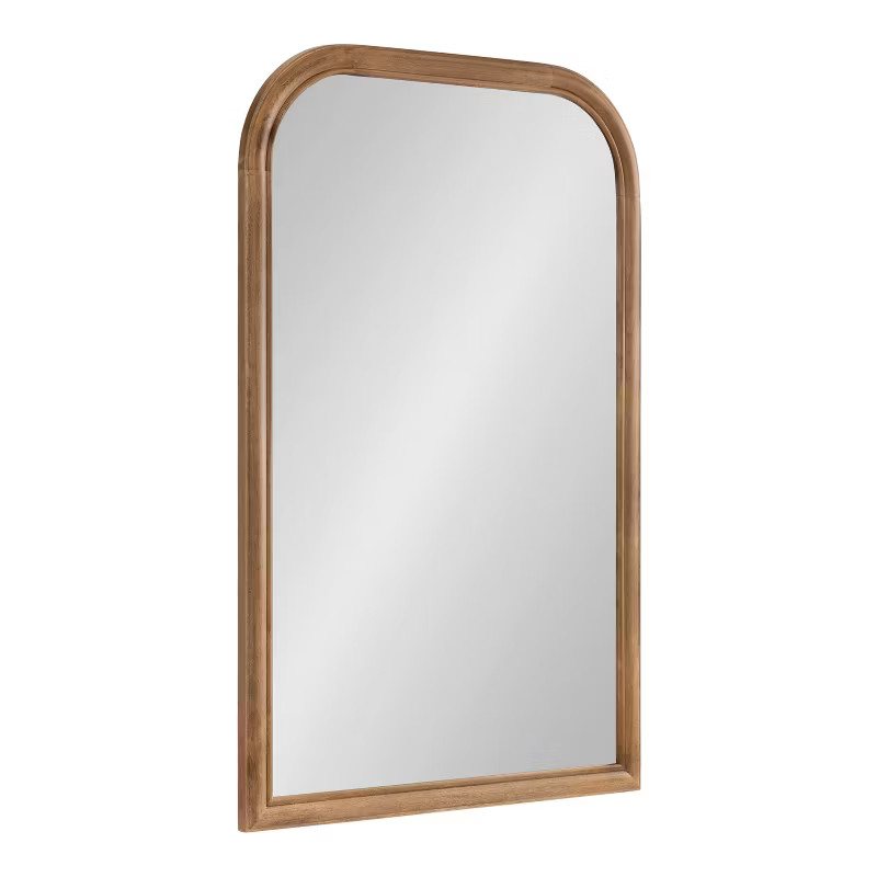 Kate & Laurel All Things Decor 24"x36" Glenby Arch Wall Mirror Natural: Transitional Style, No As... | Target