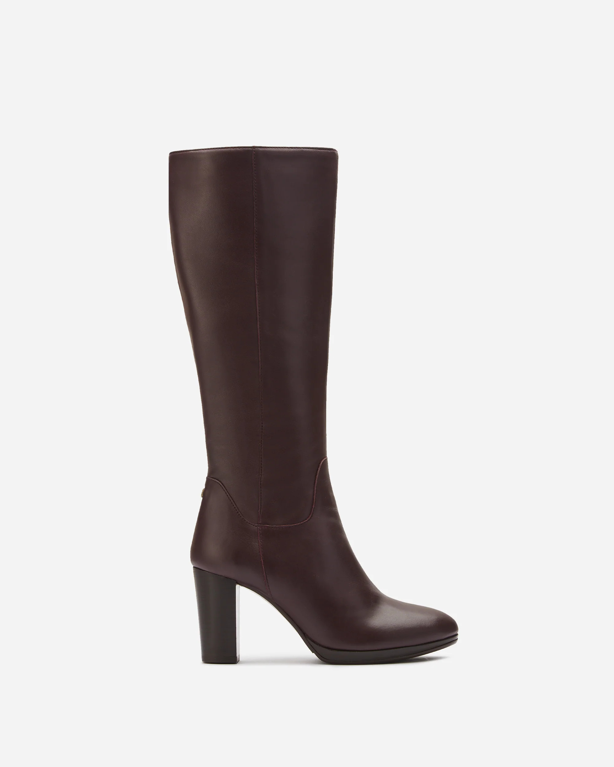Belmore Knee High Boots in Burgundy Leather | DuoBoots