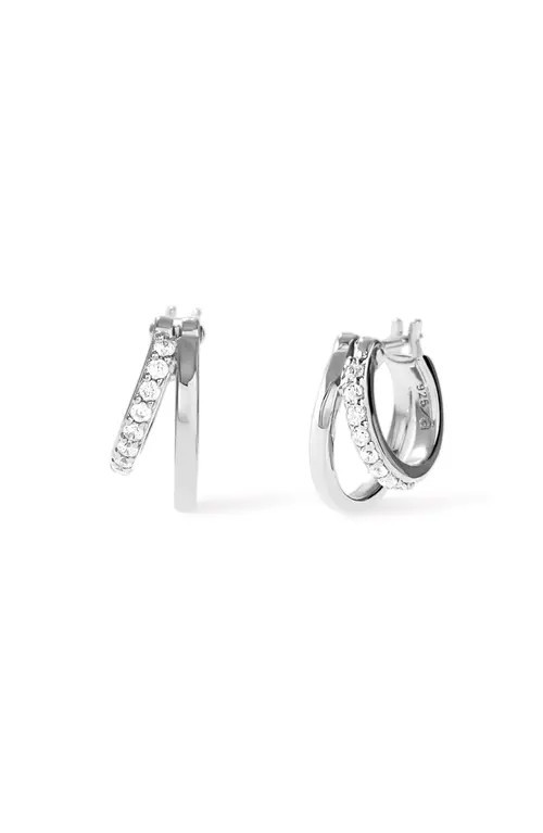 Ana Luisa Double Hoop Earrings - Toda Mini Silver at Nordstrom | Nordstrom
