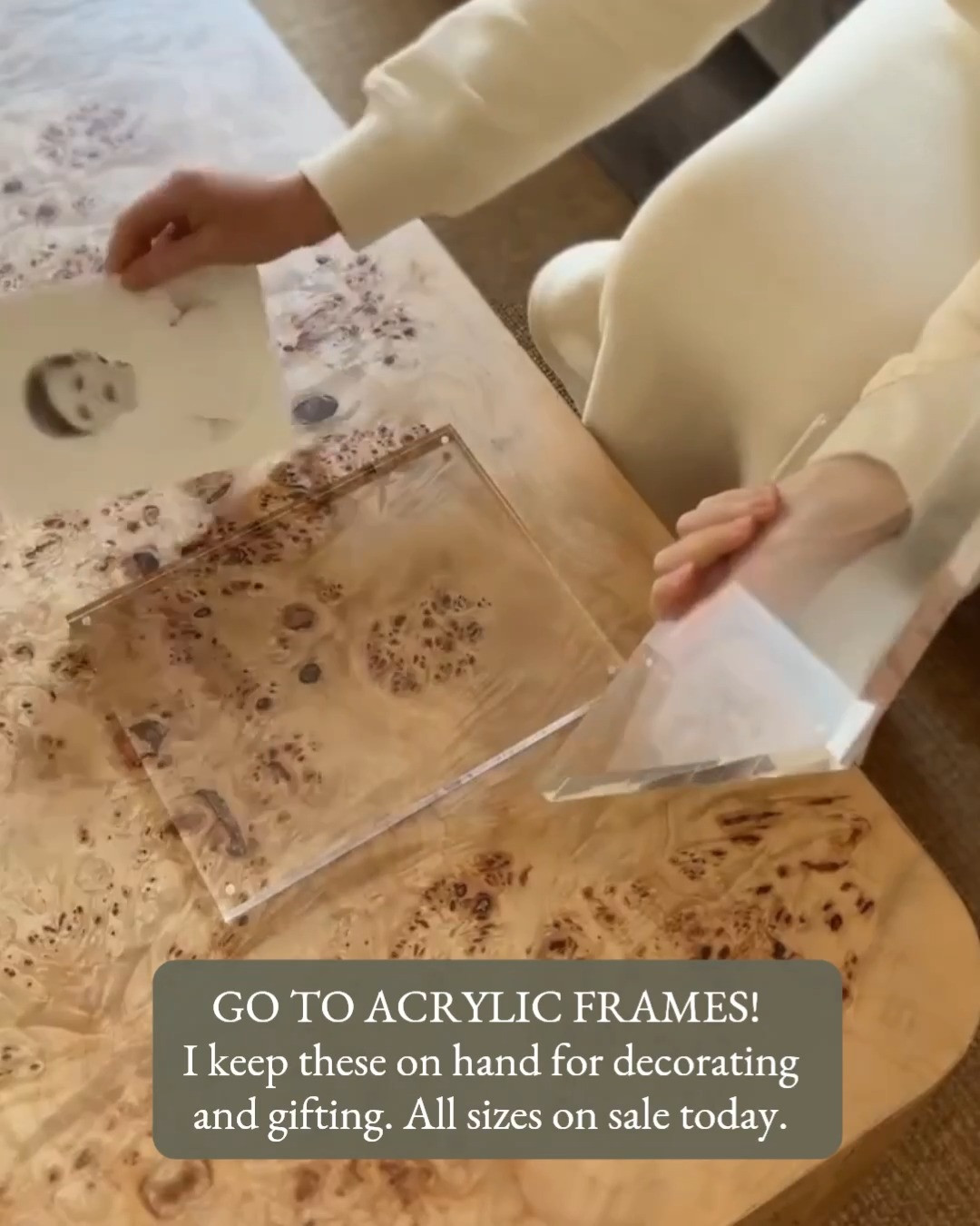 My go-to acrylic frames are on sale for Amazon Big Deal Days, all sizes! I keep these on hand for decorating and gifting. They are thick and clear so your photo or art looks like it is floating, and they look so clean on a shelf, desk, or styled book stack.
#amazonbigdealdays #bigdealdays #primebigdealdays #amazondeals #acrylicframe #acrylicframes #pictureframes #frameless #photodisplay #shelfdecor #shelfstyling #giftideas #modernhome #amazonhome #salealert #founditonamazon 

 #LTKSaleAlert