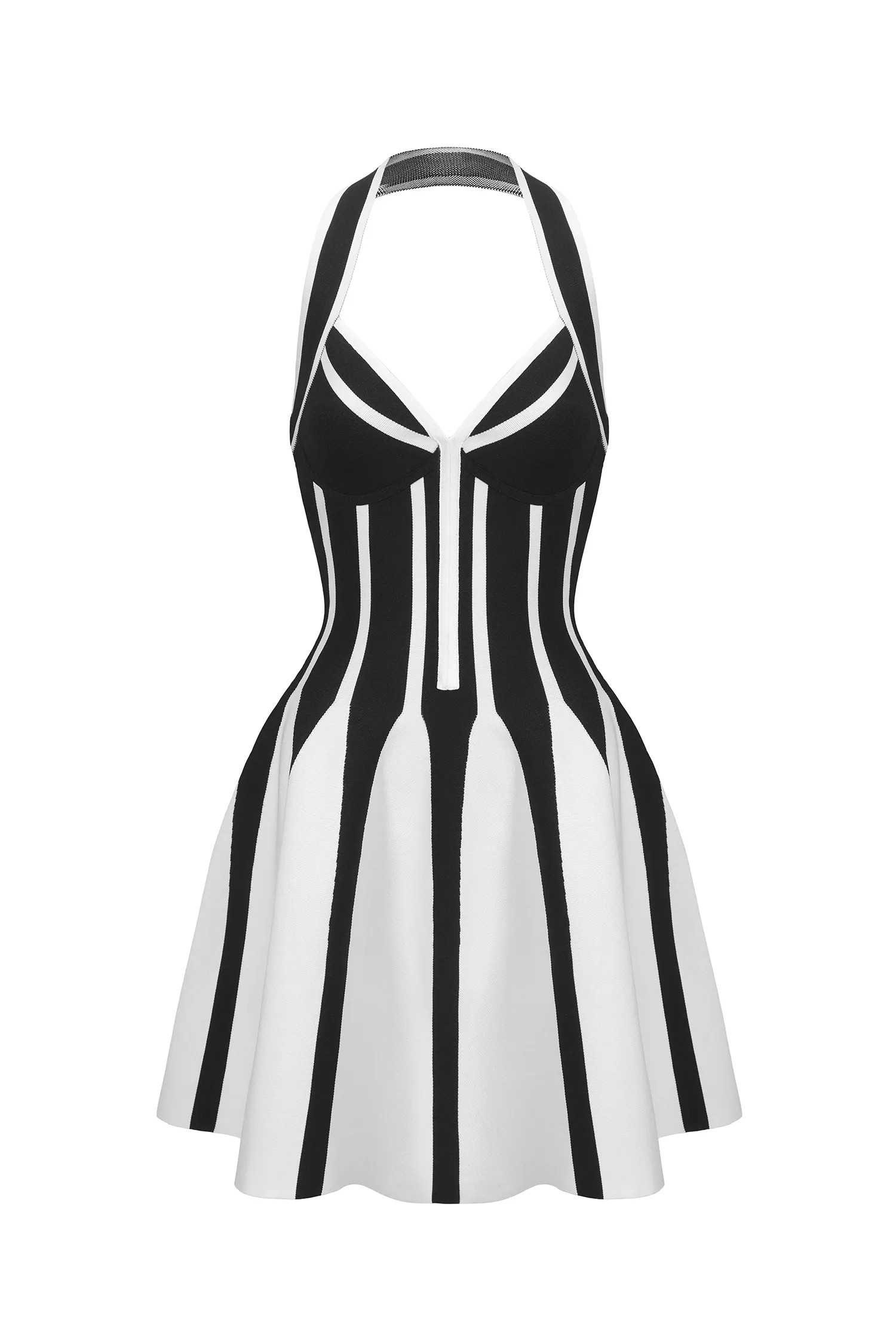 Eudora Halter Sleeveless Streak Bandage Mini Dress | Bellabarnett Affiliate Marketing